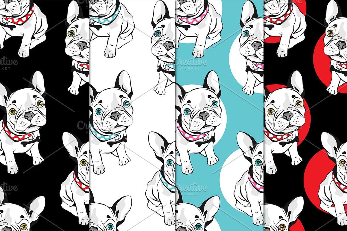 French bulldog seamless patterns, an Animal Illustration by Marysha Art (Photo 2 of 2)