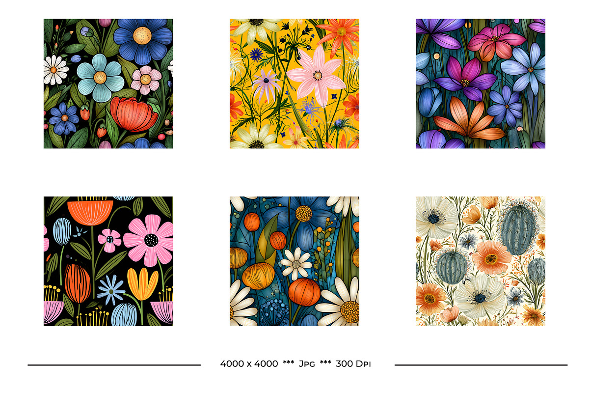 Wildflower Vintage Art Designs, a Pattern Graphic by karenfoleyphoto (Photo 10 of 12)