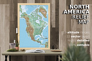 Shaded Relief Map of North America, an Education Illustration by Cartorical (Thumbnail 2 of 7)