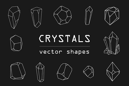 Crystals vector shapes