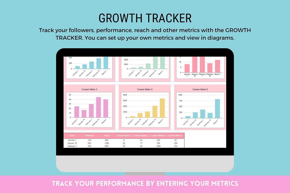 Colorful Instagram Planner, a Marketing Template by SunshineStudioBoutique (Photo 6 of 9)