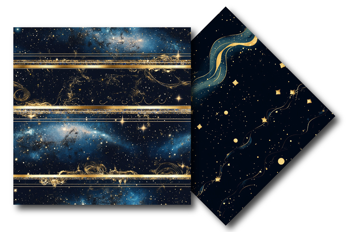 Elegant Galaxy Borders Pattern, an Illustration by DreamPrint404 (Photo 2 of 5)