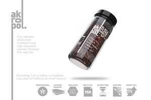 Black Pepper Jar Mockup