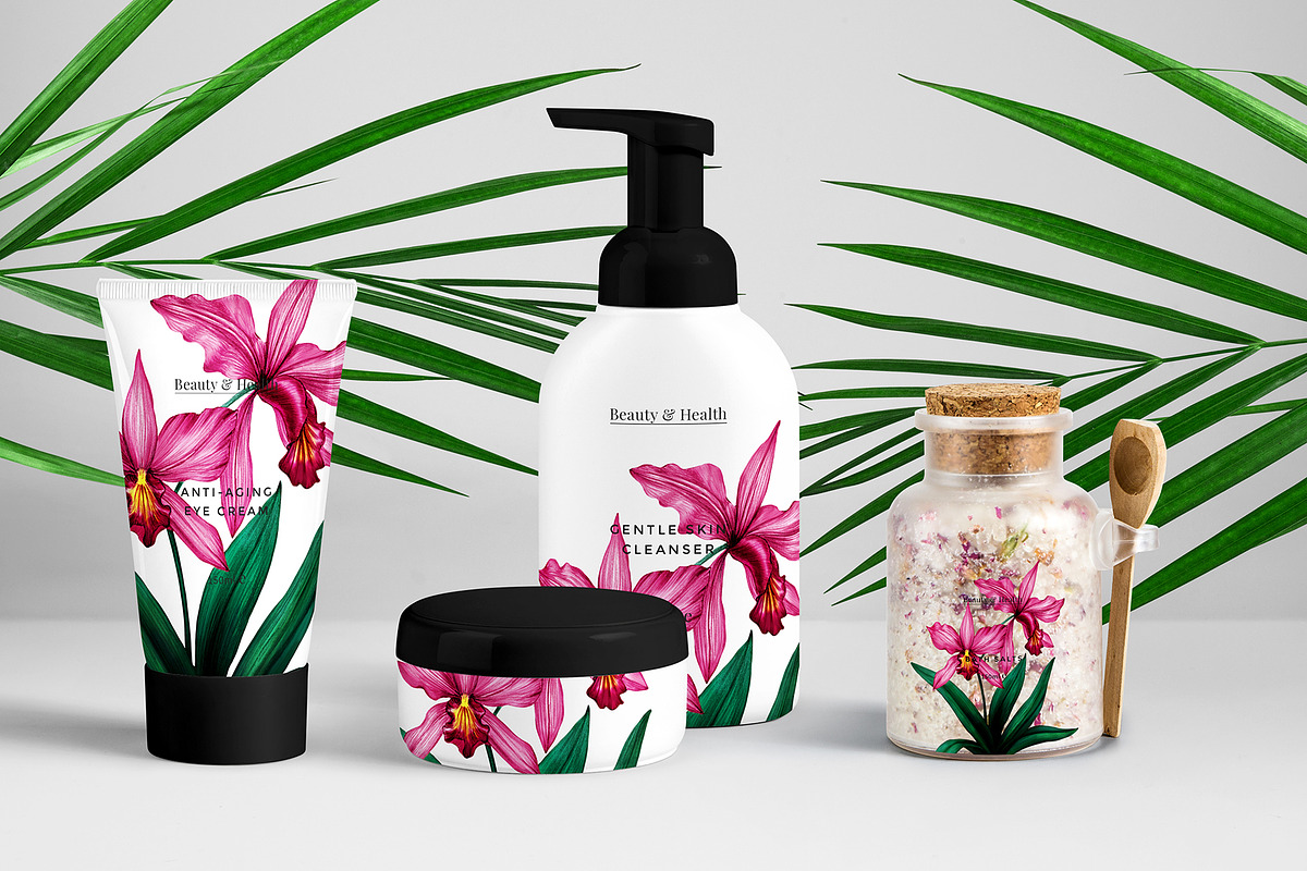 Exotic tropical flowers., an Illustration by ARTVracovska (Photo 5 of 6)