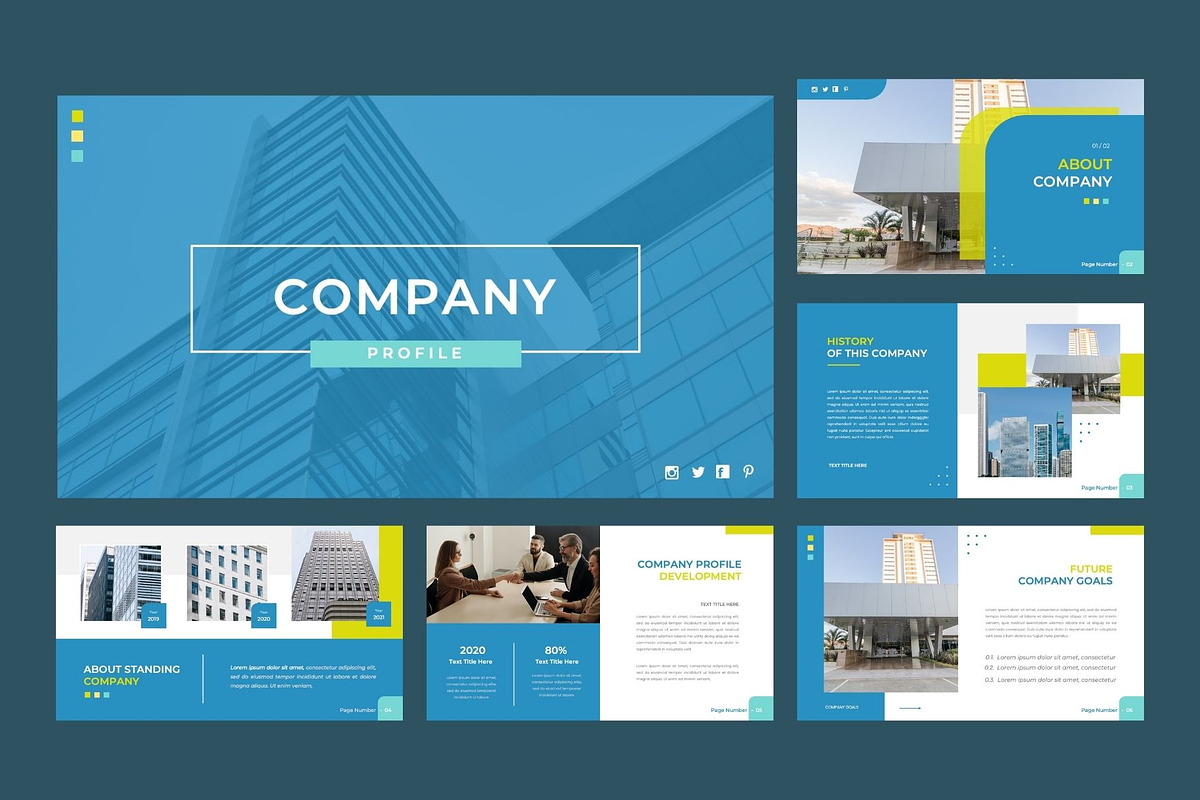 COMPANY PROFILE PowerPoint Template, a Presentation Template by Rizki Herdian (Photo 2 of 6)