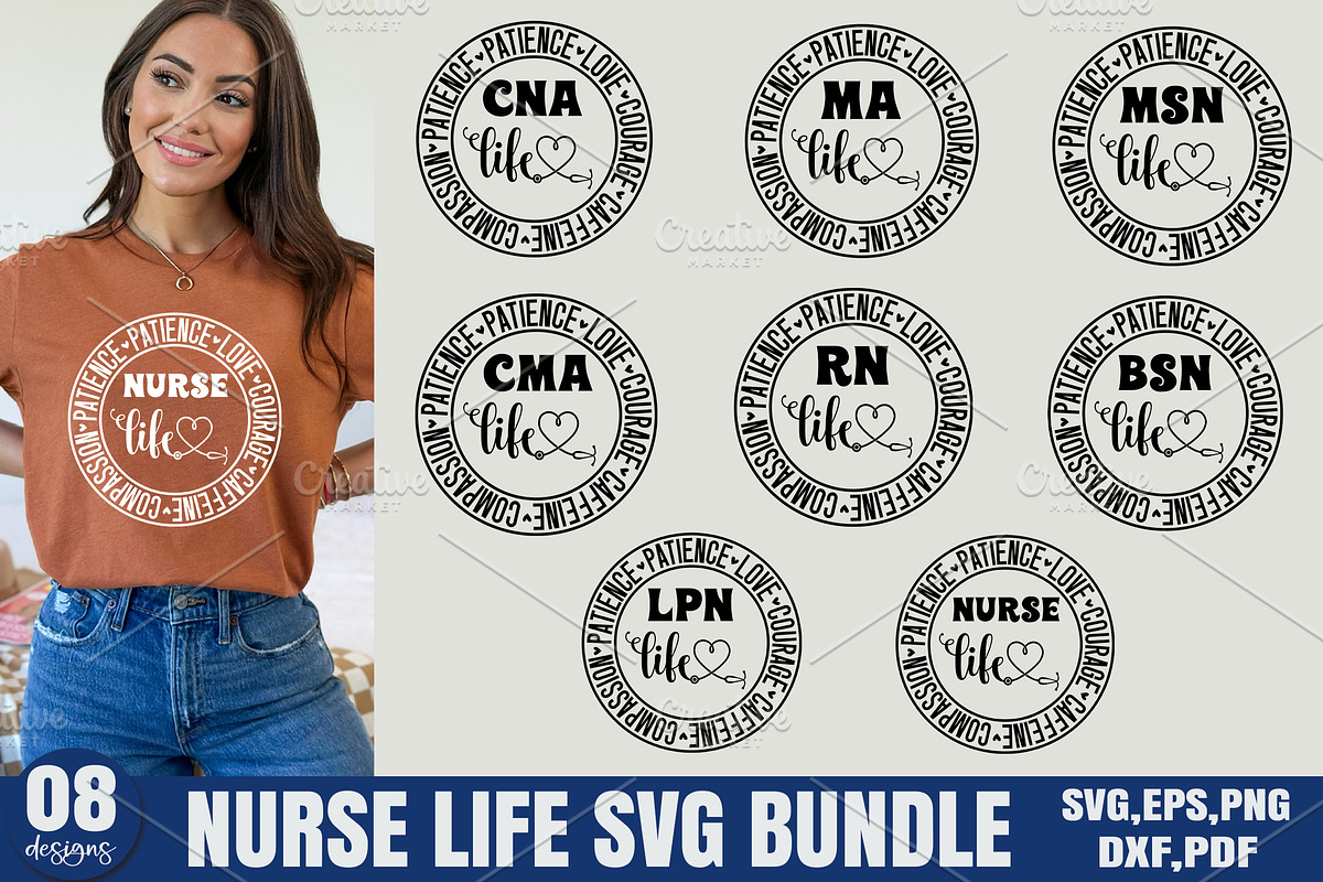 Nurse Life SVG Bundle, Nurse SVG, a Graphic by Designer302 (Photo 1 of 10)