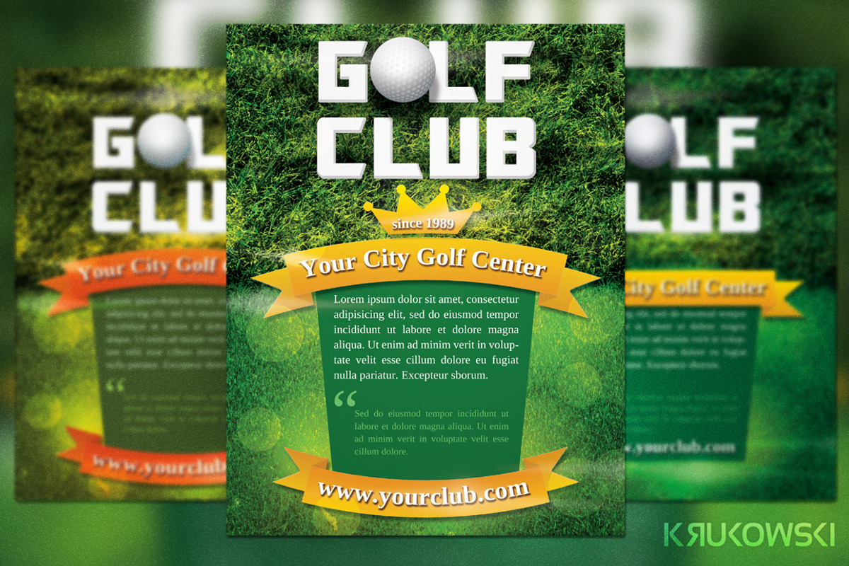 Golf Club Flyer Template, a Flyer Template by Krukowski Graphics (Photo 1 of 3)