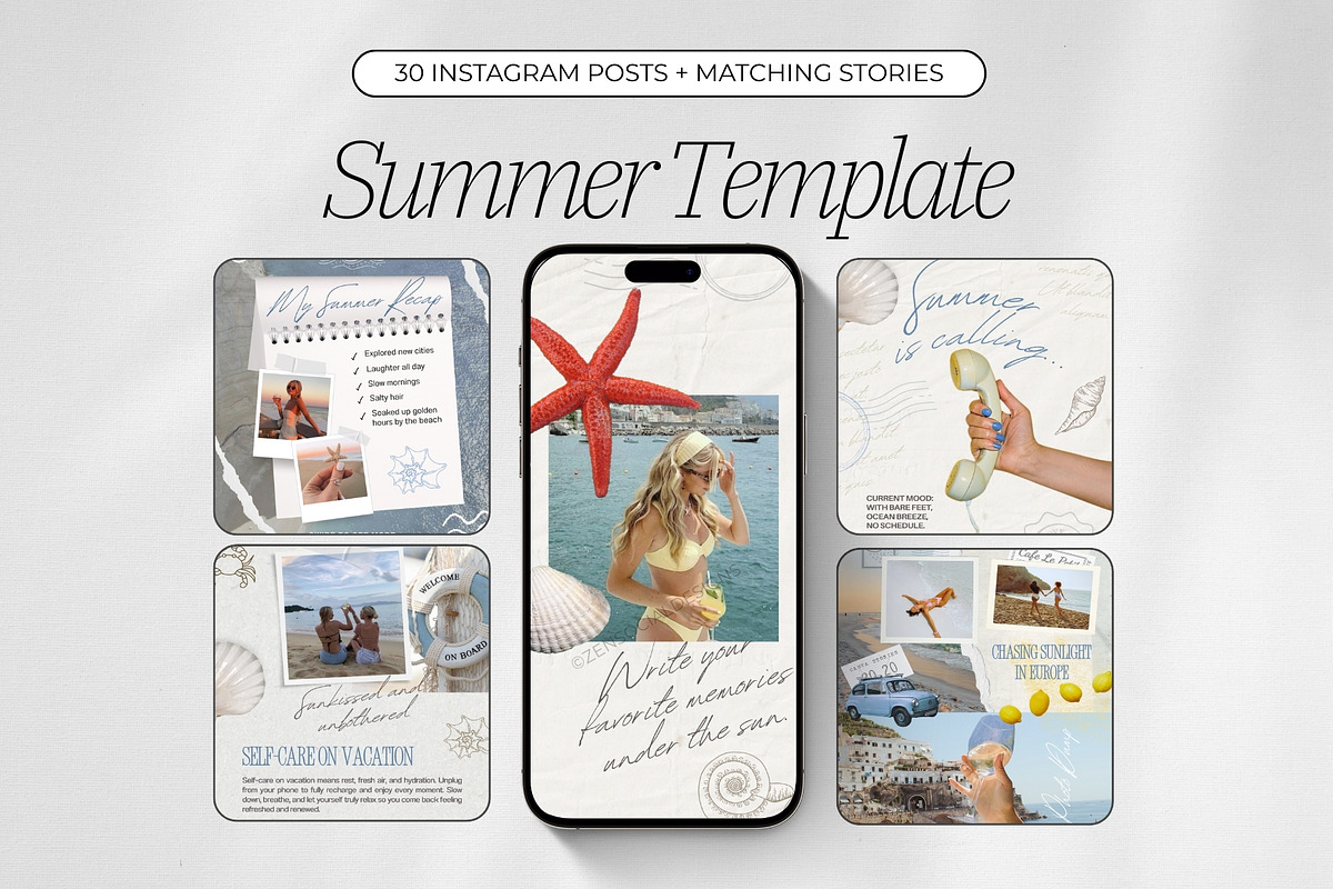 Summer Vibes Instagram Templates