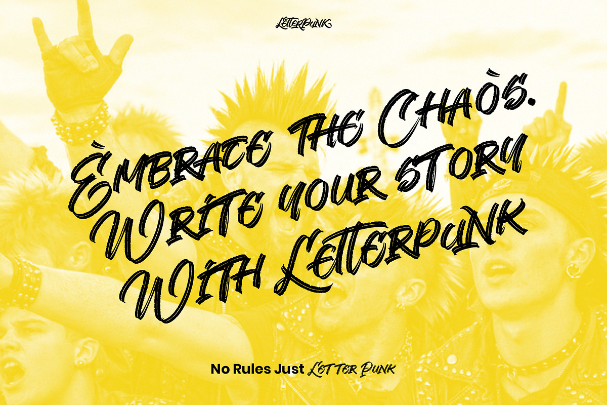 Letterpunk - Grunge Brush Font, a Handwritten Font by Inviline.co (Photo 10 of 10)