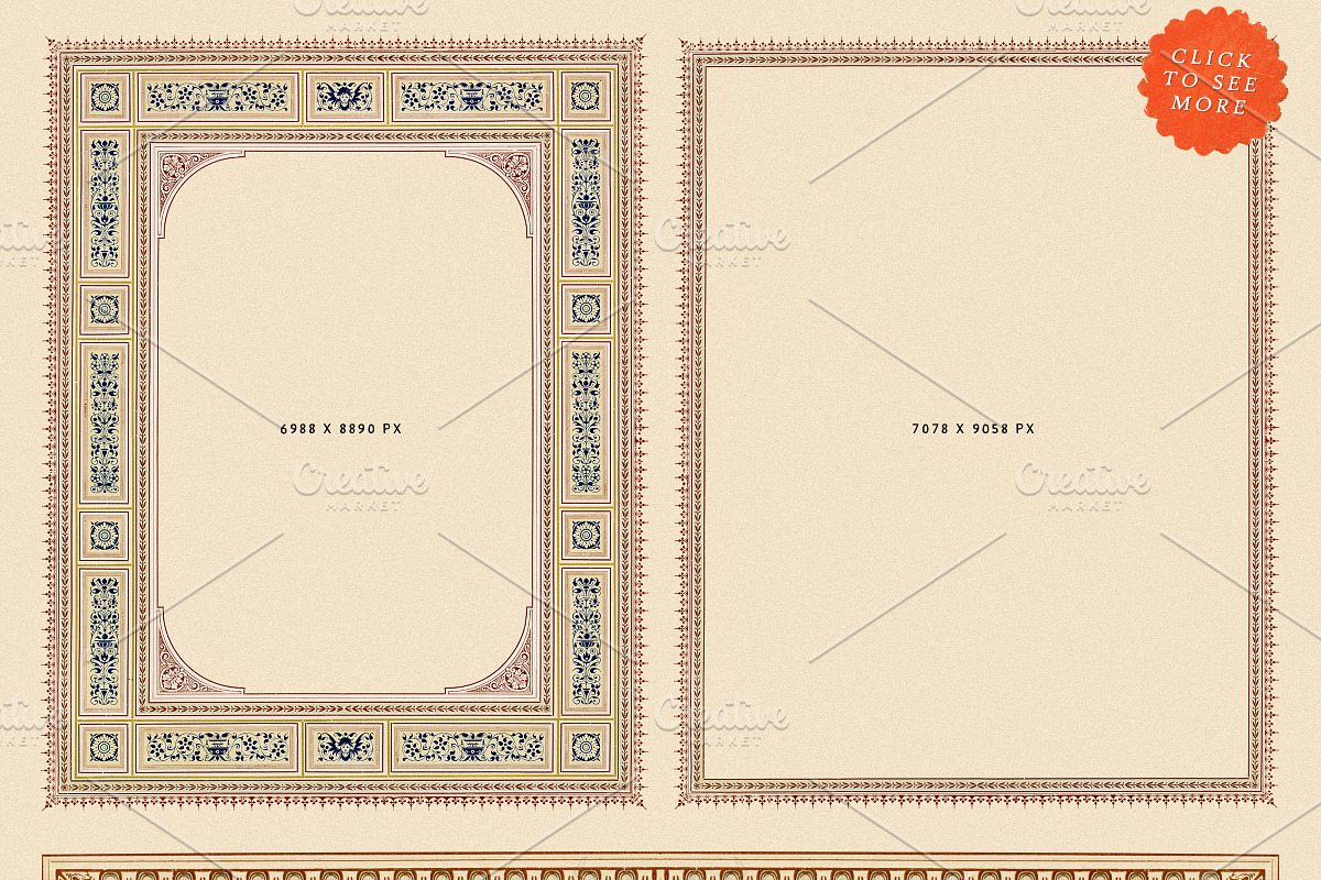 66 Vintage Frames and Borders, a Background Graphic by Century Library (Photo 10 of 12)