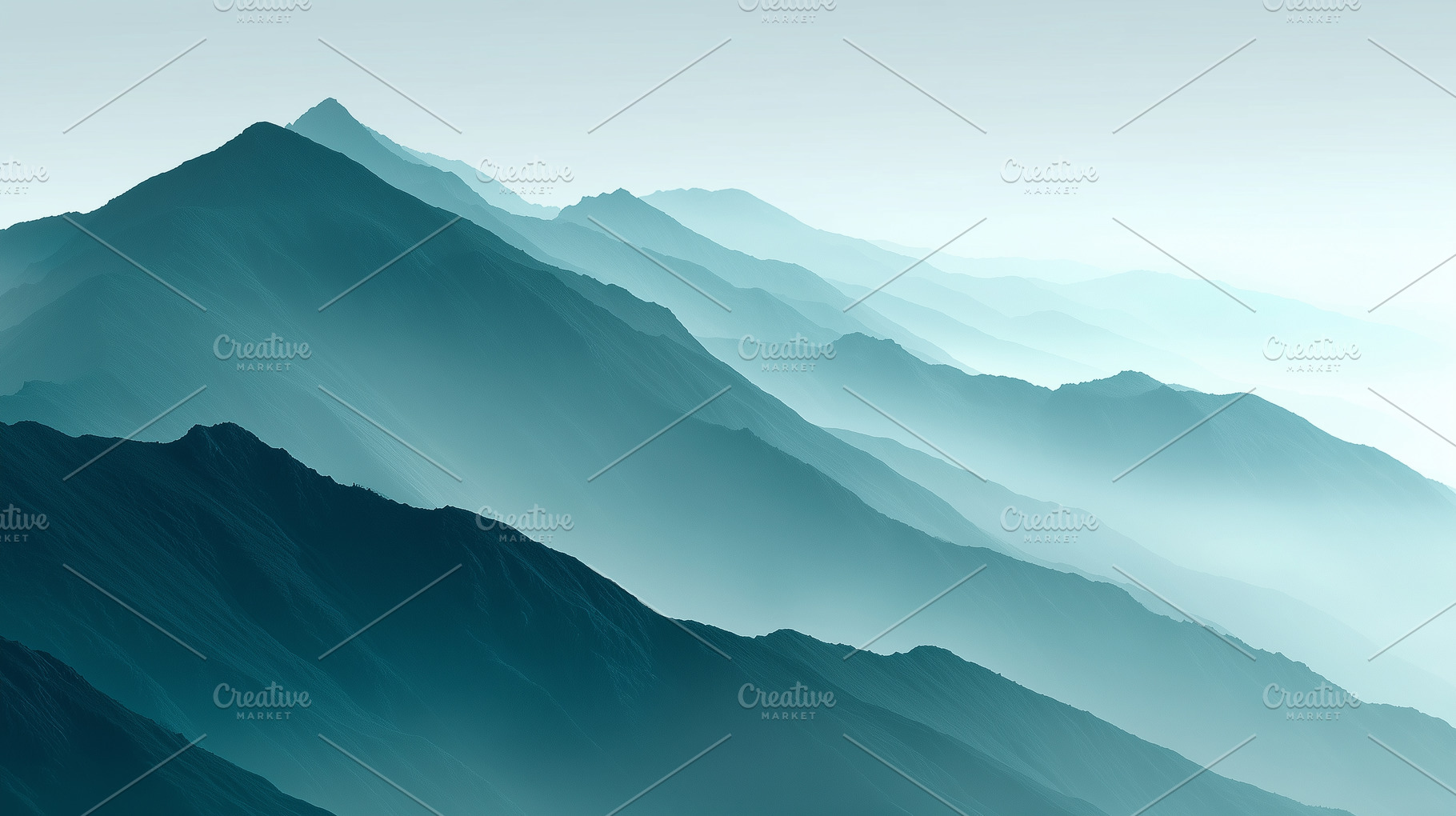 Serene view of misty mountain ranges, a Nature Photo by MistyDay