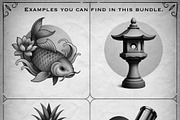 MonoChromatic Black&Grey TattooStamp, a Brushes & More by ProcreateInk (Thumbnail 3 of 5)