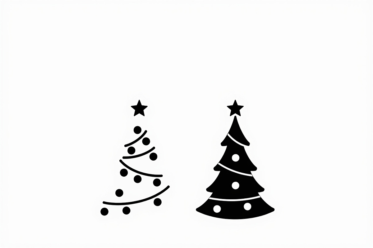 Cozy Holiday Tree Silhouette Designs, an Illustration by Gaye Art (Photo 9 of 21)
