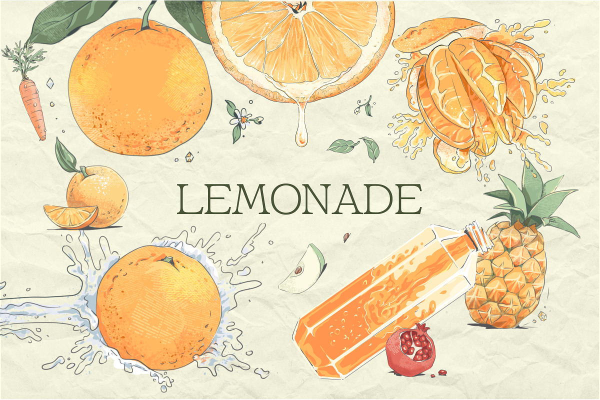Watercolor fruit brand kit, a Food Illustration by Schumacher Shop (Photo 8 of 9)