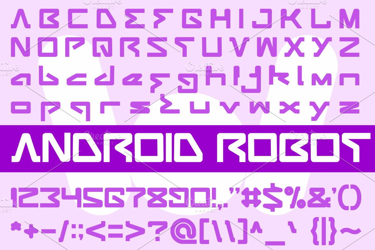 android robot font