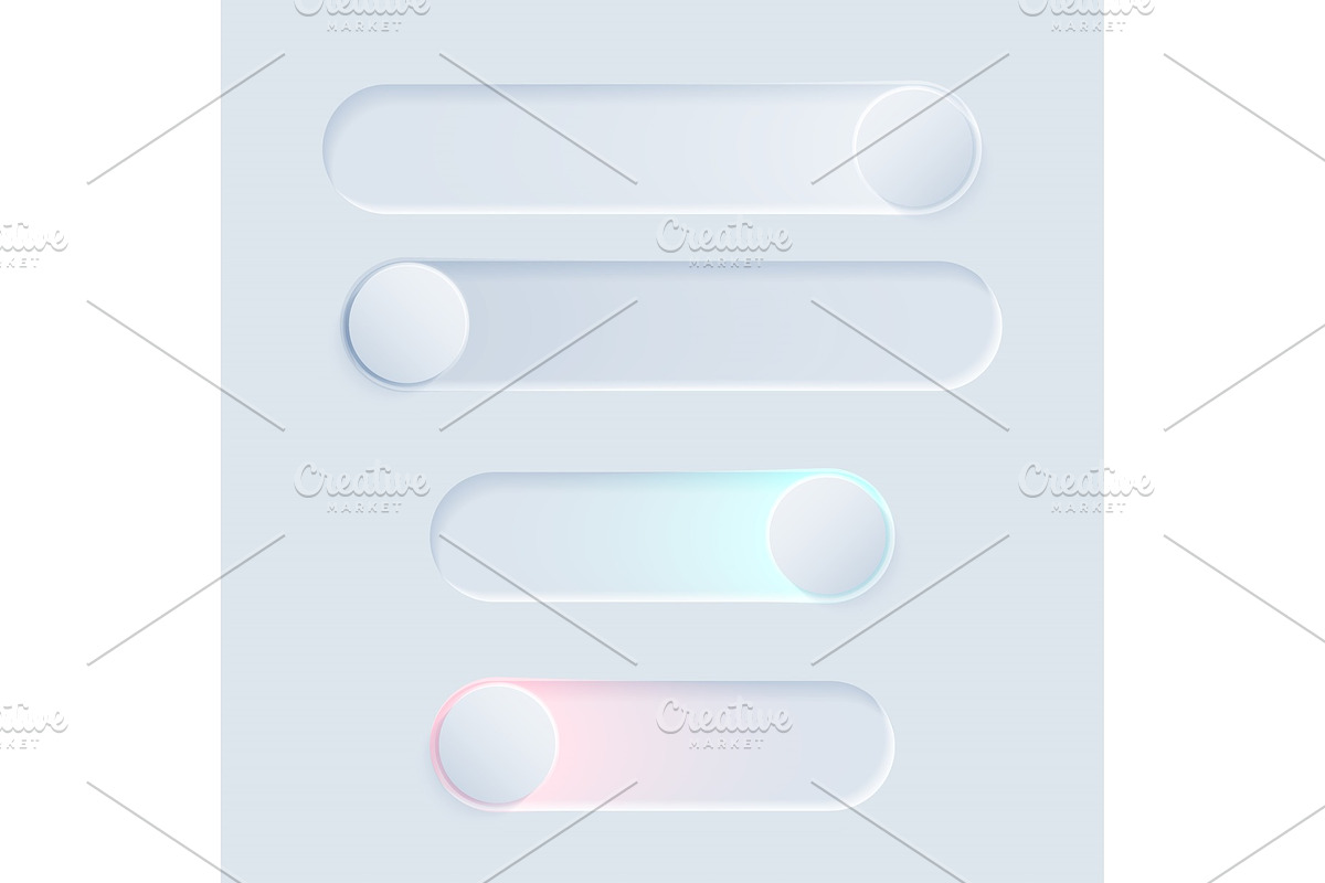Newmorph UI switch light set, an Object Graphic by Vitamin