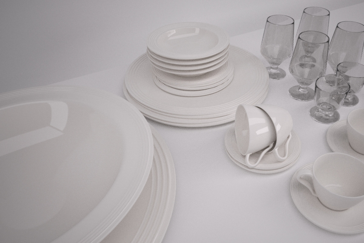 Contemporary Dinnerware, an Object 3D Model by kjpargeterimages (Photo 4 of 7)