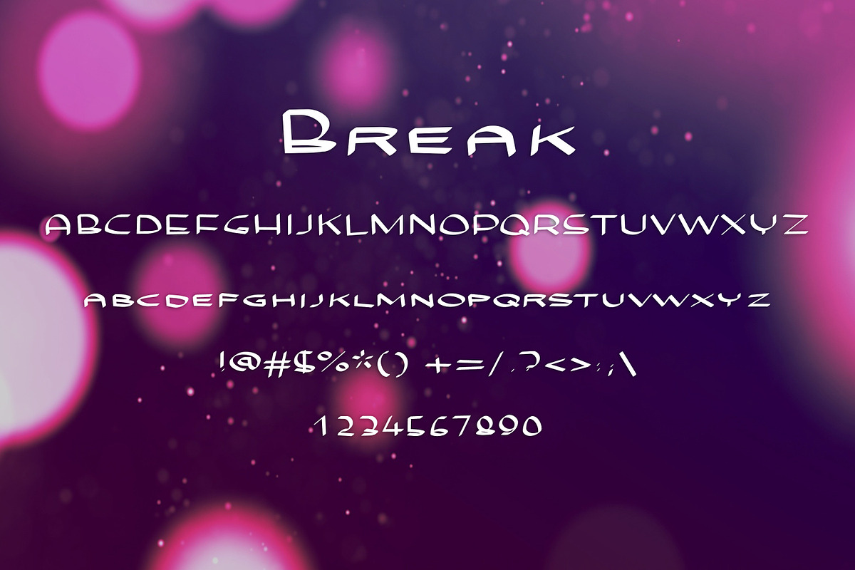 BREAK font preview 2
