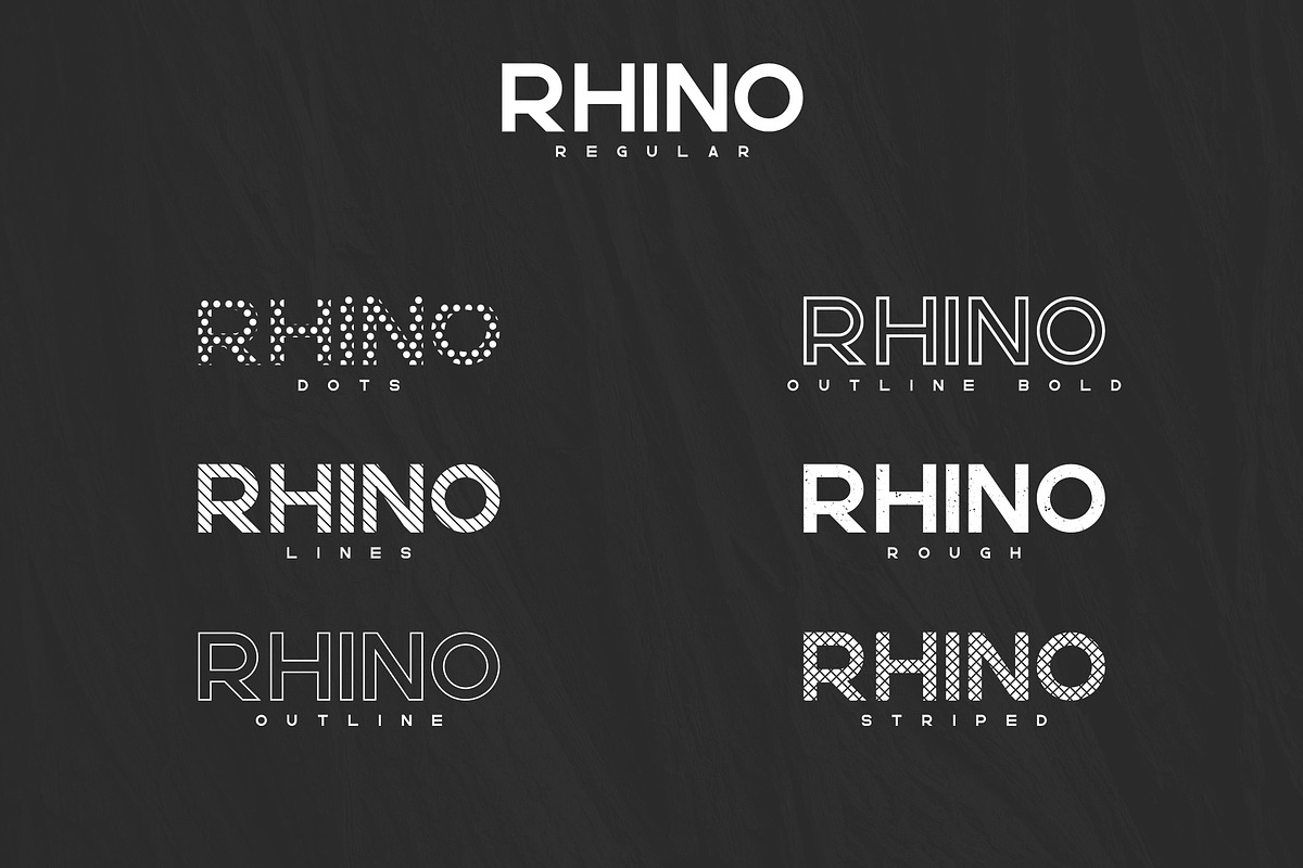Rhino Bold font + Styles | 70% off, a Sans Serif Font by VP Fonts (Photo 2 of 9)