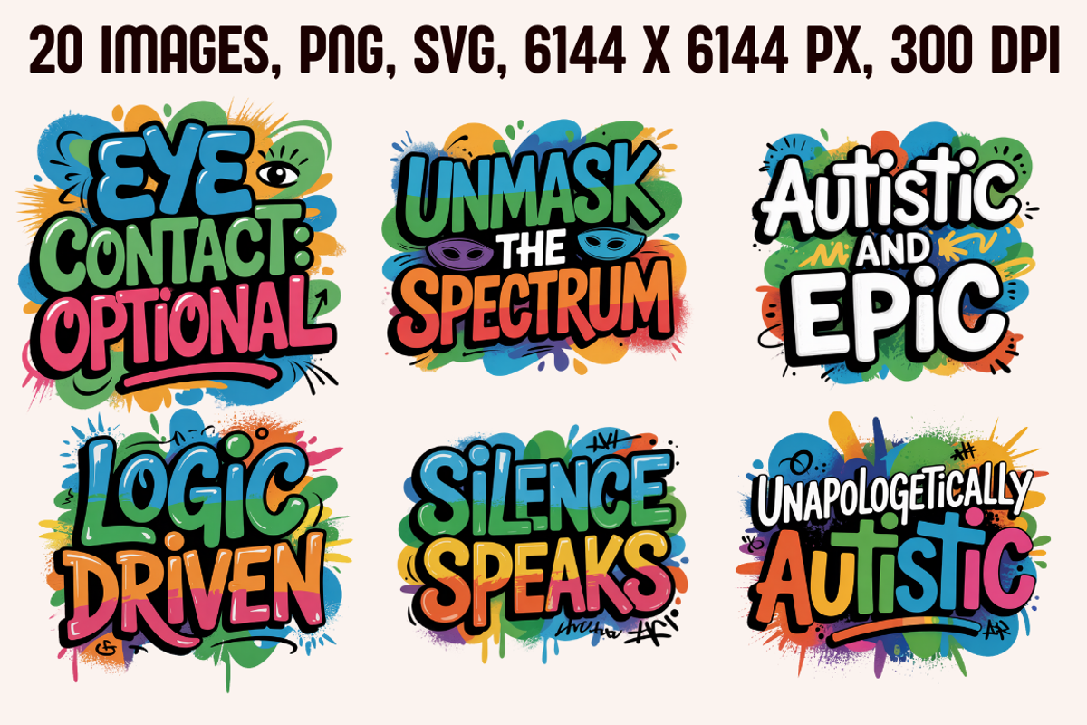 Autism Awareness Graffiti Quotes, an Object Graphic by PrintHaven Designs (Photo 3 of 10)