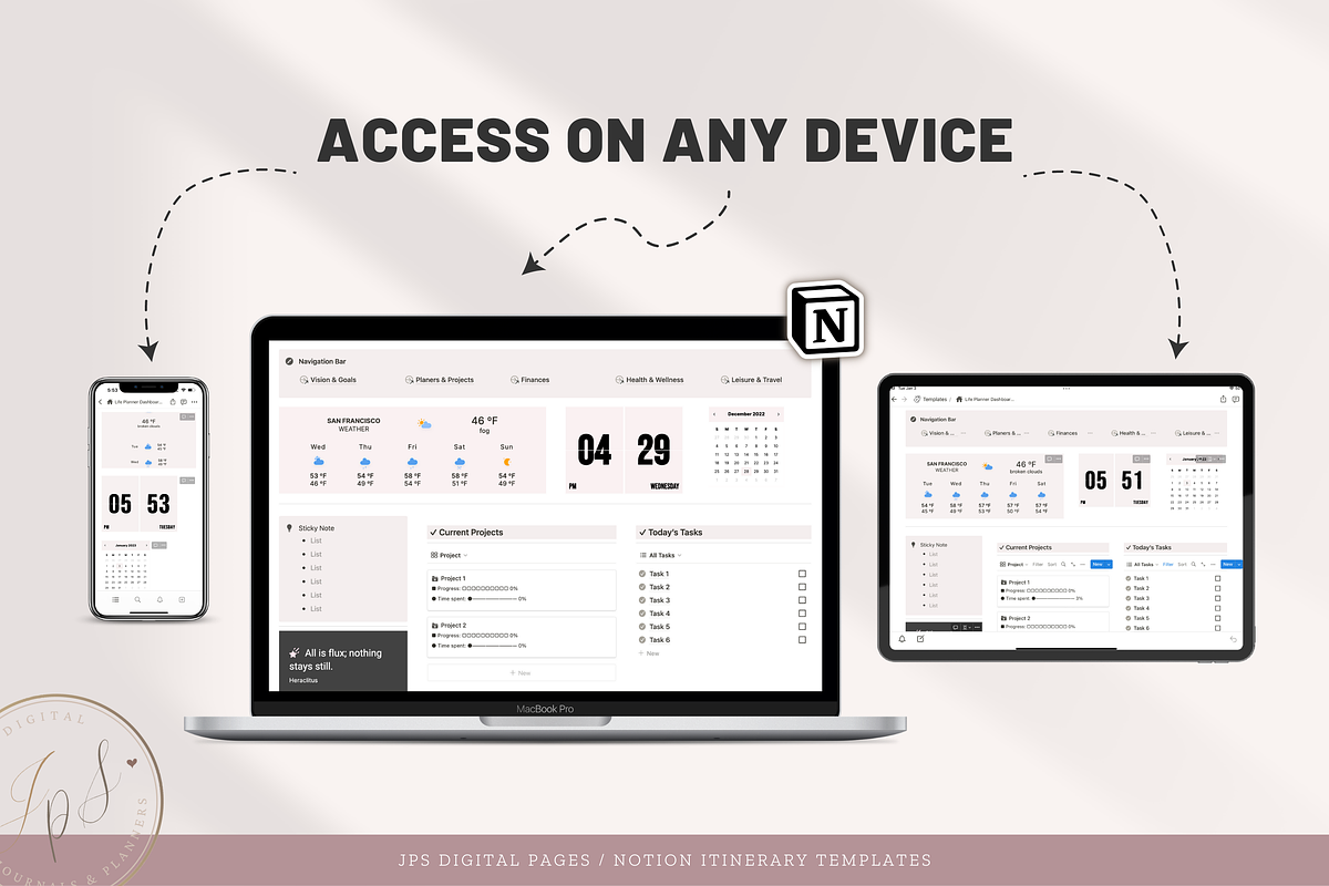 Notion Life and Work Planner, an App Template by Designs by Darowan (Photo 8 of 10)