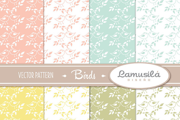 Birds Vector Pattern preview 6