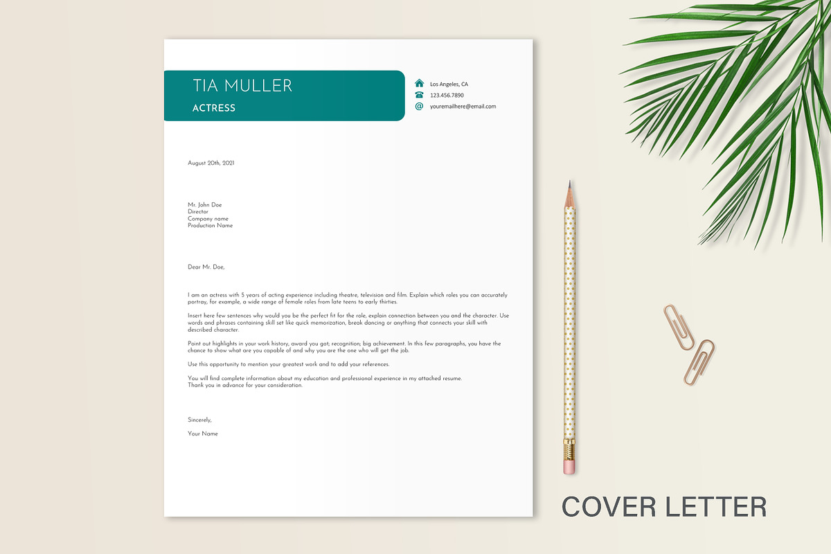 Actor | Actress Resume Design, a Resume Template by Stanin Studio (Photo 5 of 10)