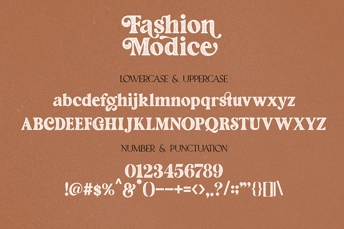 Fashion Modish / Vintage Letterpress, a Font by typeline studio (Photo 16 of 17)