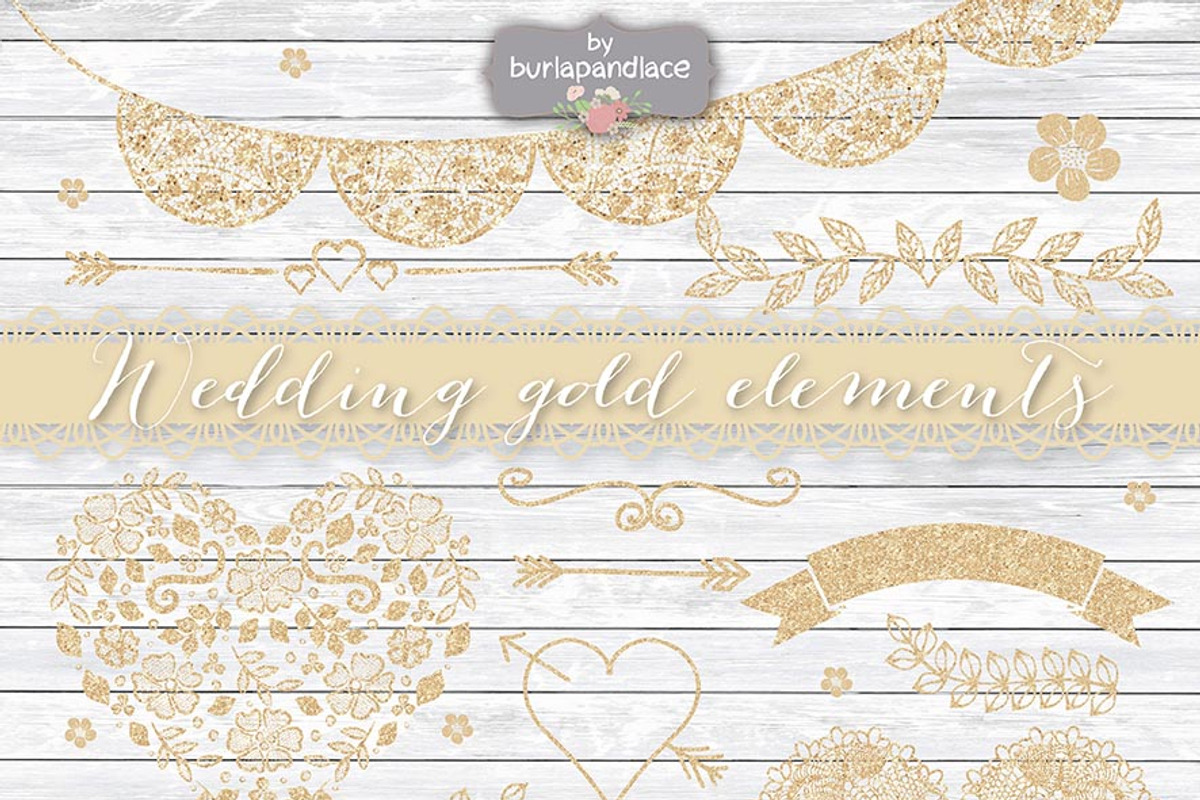 Wedding gold elements preview 3