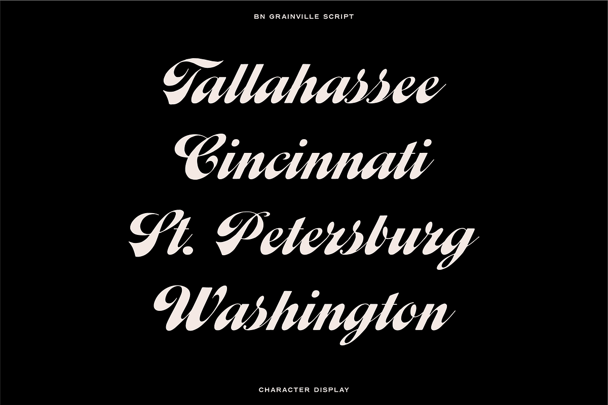 Grainville Script Font preview 2
