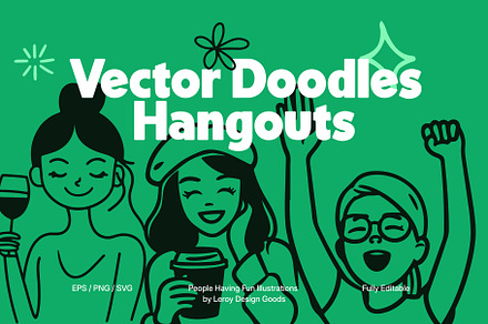 Vector Doodles People Sketch Set 1