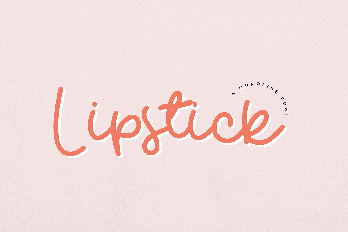 Lipstick, a Script Font by Paul Hewitt (Photo 1 of 7)