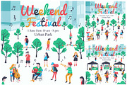 Music band at festival set, a Person Illustration by Wanwiss (Thumbnail 1 of 6)