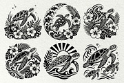 Sea Turtle Tropical SVG Graphics, a Decorative Illustration by DENIDigitalArtSudio (Thumbnail 5 of 7)