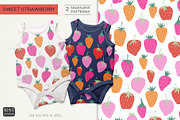 Sweet Strawberry Seamless Patterns, a Pattern Graphic by Irina Ostapenko (Thumbnail 1 of 5)