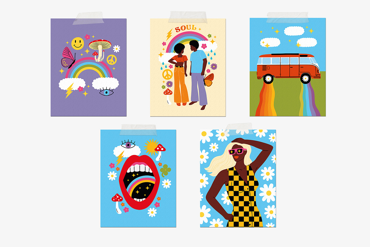 RETRO VIBES Graphics Bundle, a Person Illustration by Katerina Osa (Photo 20 of 23)