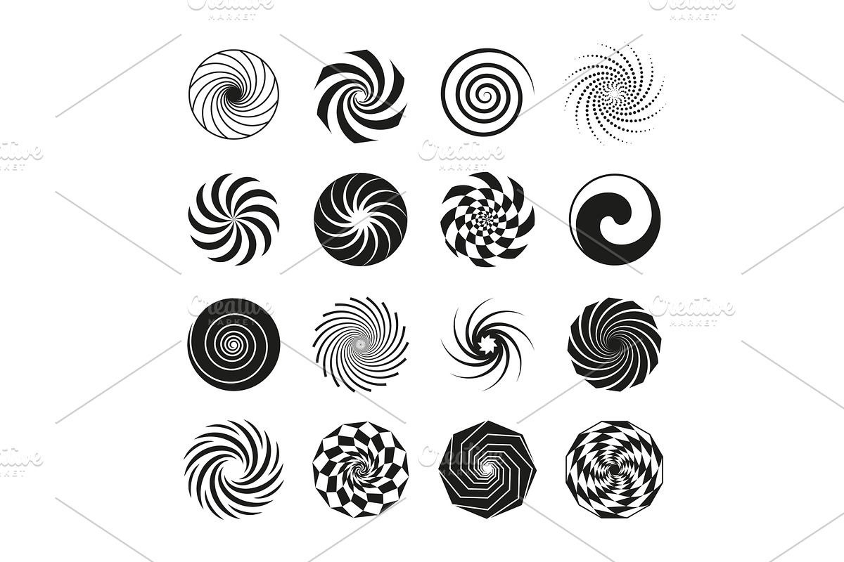 Black swirls and spirals simple, a Background Graphic by LadadikArt