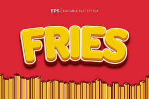 Fries Editable Text Effect Template