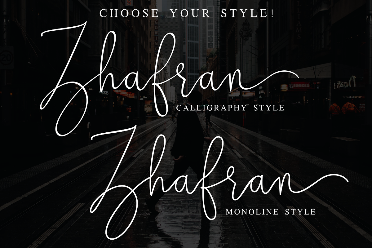 Zhafran, a Script Font by Sibelumpagi Studio (Photo 3 of 11)