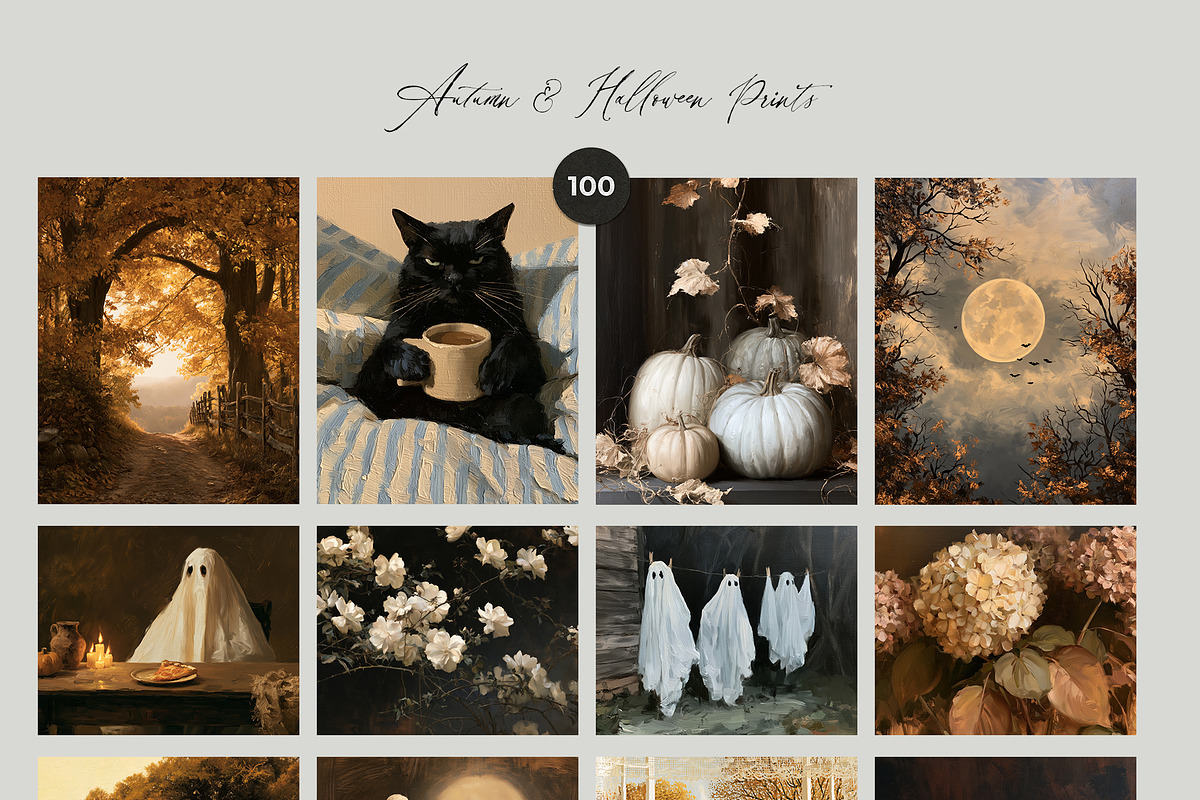 Autumn & Halloween Wall Art Prints, a Background Graphic by Lana Elanor (Photo 10 of 13)