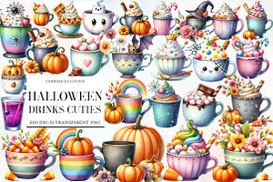 Halloween Drinks Cuties Clipart, an Illustration by Designworld