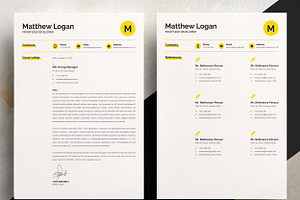 Minimal Yellow Resume/CV Template