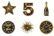 Gliteer New Year Clipart, an Illustration by CreationArt (Thumbnail 6 of 7)