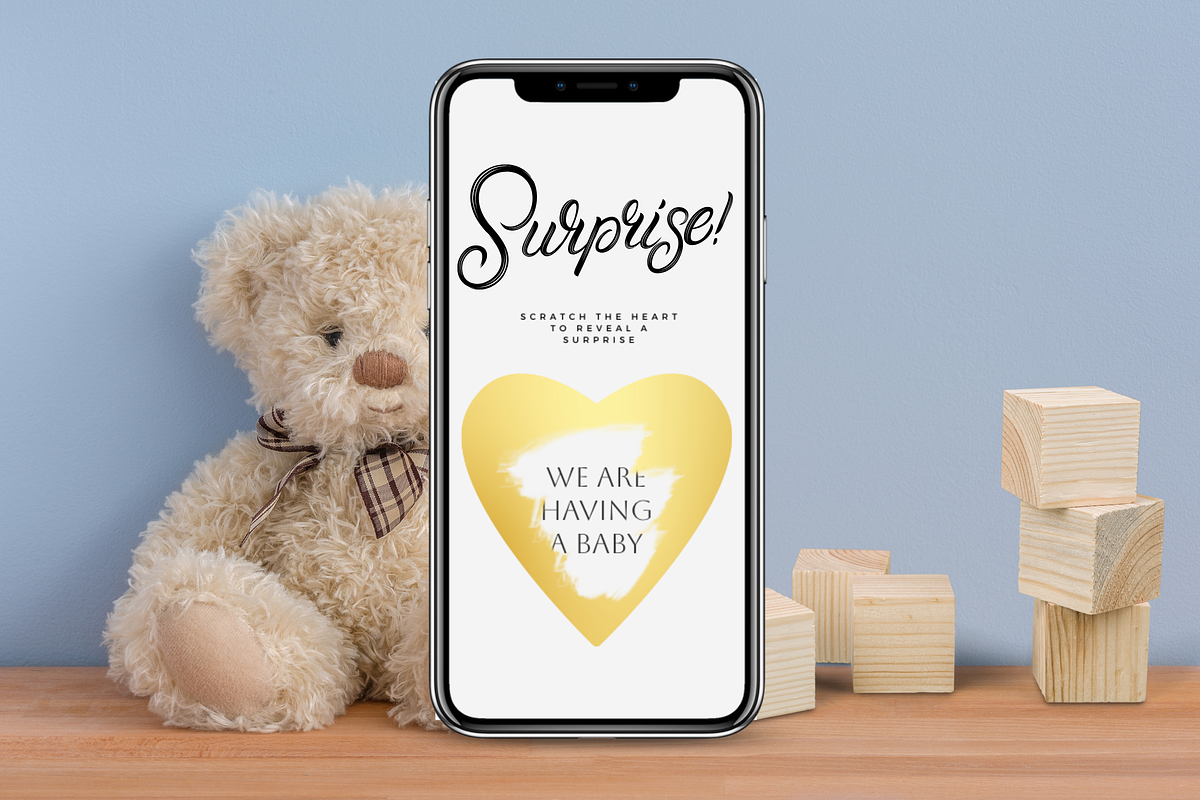 Pregnancy Digital Scratch Card, a Marketing Template by SunshineStudioBoutique (Photo 1 of 7)