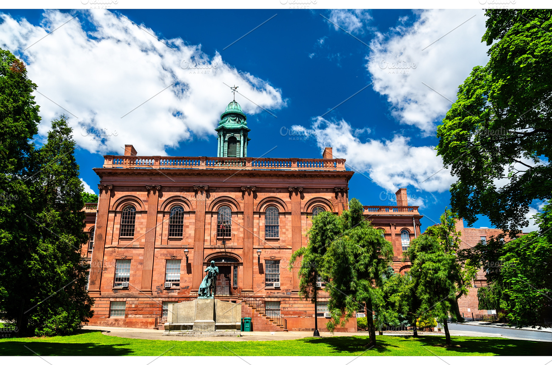 Red-sandstone Old Albany Academy, an Architecture Photo by Leonid Andronov