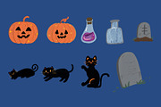 Halloween Watercolor Clipart, a Seasonal Illustration by NoemieDesigns (Thumbnail 3 of 4)