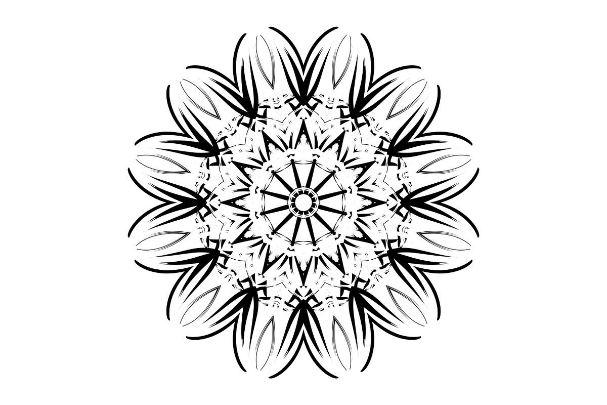Modern Black and White Mandala Pack, a Decorative Illustration by NJ Himel (Photo 36 of 101)