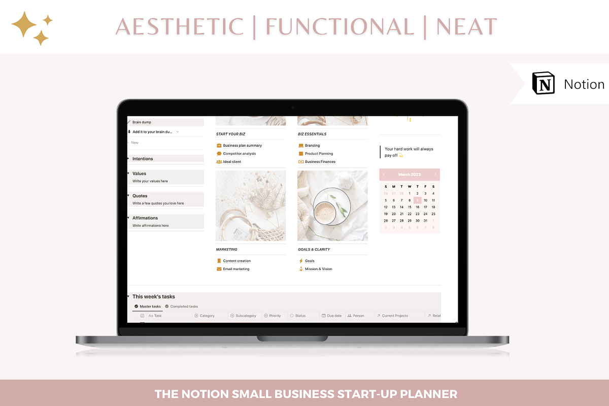 Notion template business planner, a Templates & Theme by Cate Creates (Photo 8 of 8)