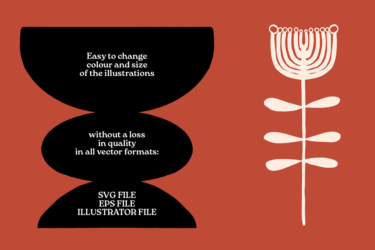 Botanical Vases Illustration Set, a Decorative Illustration by dicreate (Photo 9 of 18)