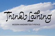 Thinki Lathing, a Script Font by Canden Meutuah (Thumbnail 1 of 7)